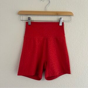 Buffbunny // Rebel Bike Shorts in Red Leopard